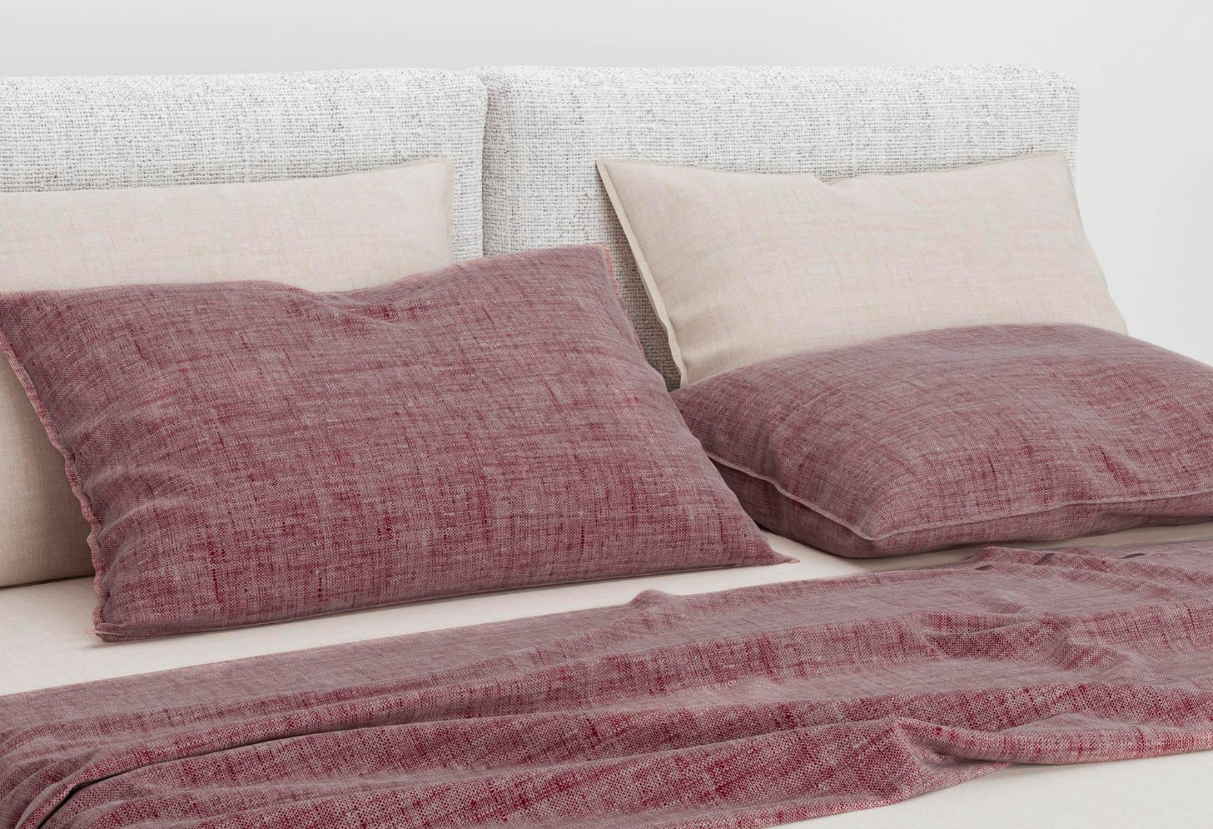 Zo!Home Lino Kissenbezüge Wine Red