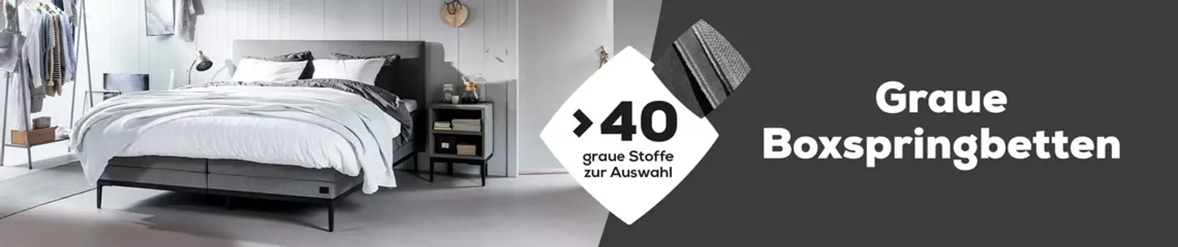 Graue Boxspringbetten