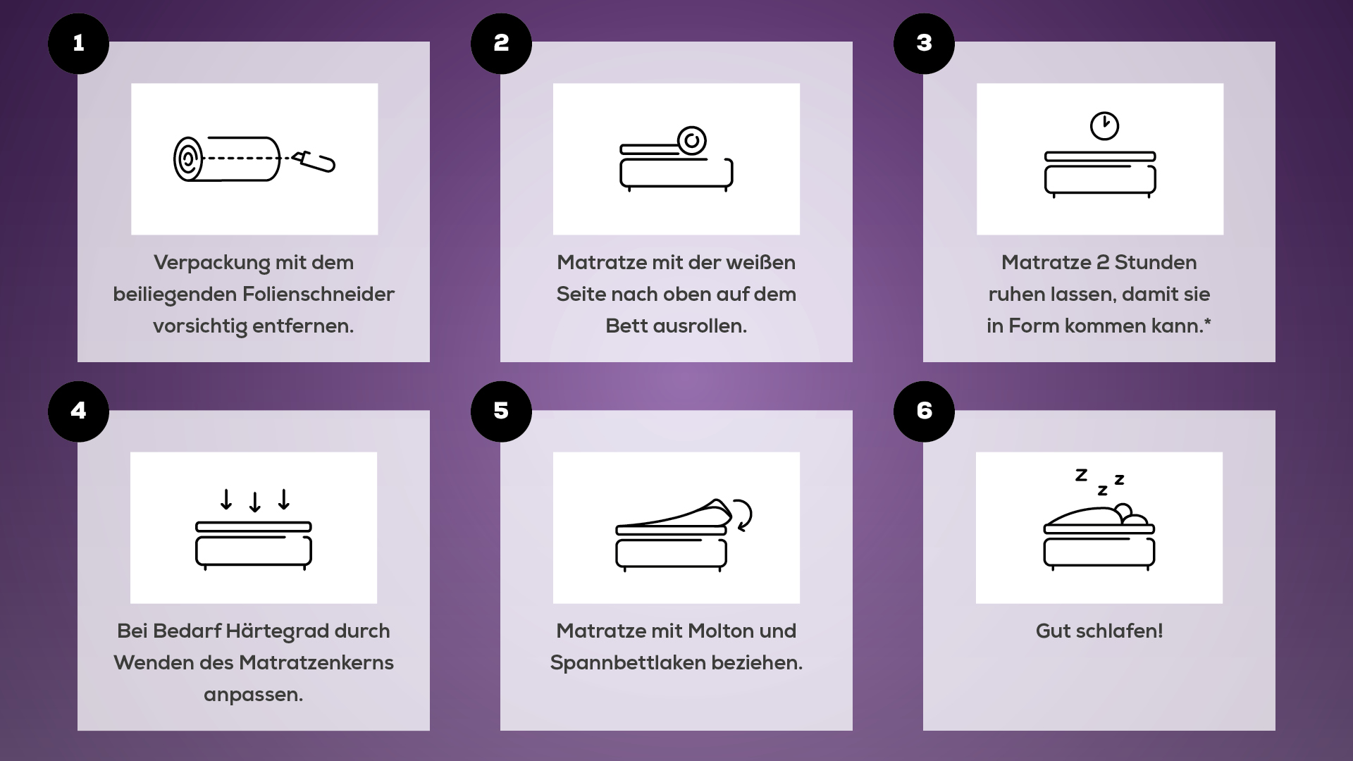 So packen Sie die Matratze richtig aus