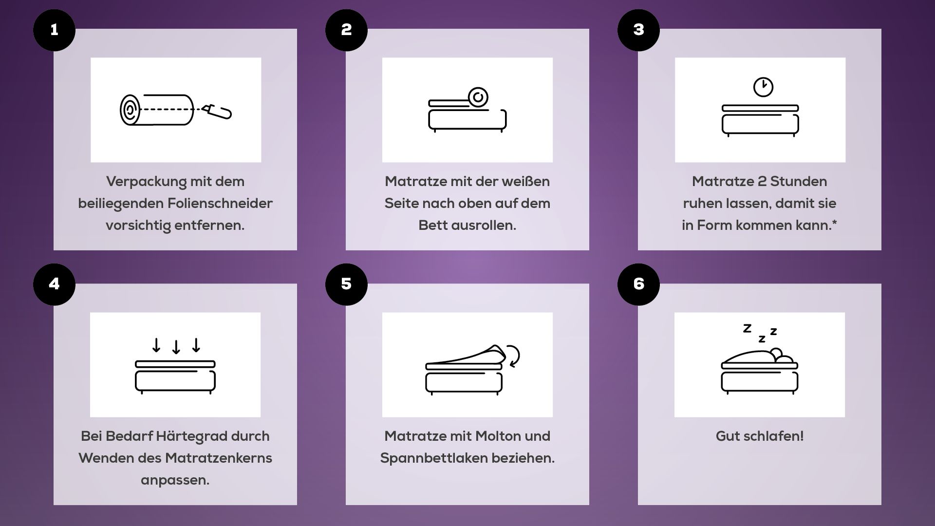 So packen Sie die Matratze richtig aus